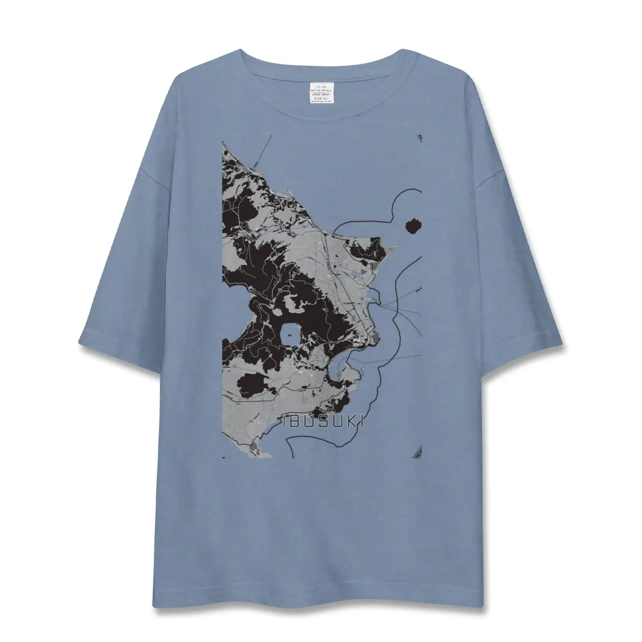 【指宿（鹿児島県）】地図柄ビッグシルエットTシャツ