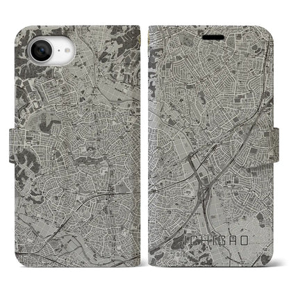 【市が尾（神奈川県）】地図柄iPhoneケース（手帳タイプ）