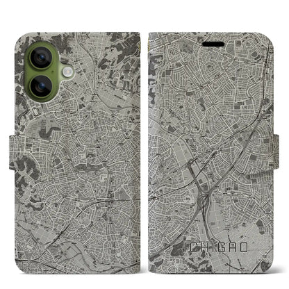 【市が尾（神奈川県）】地図柄iPhoneケース（手帳タイプ）