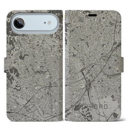 【市が尾（神奈川県）】地図柄iPhoneケース（手帳タイプ）