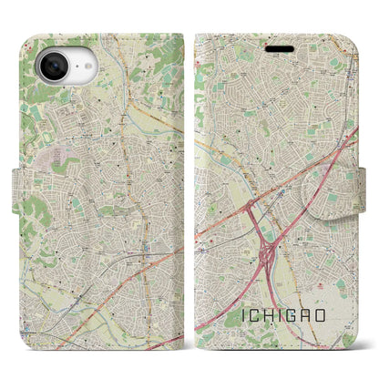 【市が尾（神奈川県）】地図柄iPhoneケース（手帳タイプ）