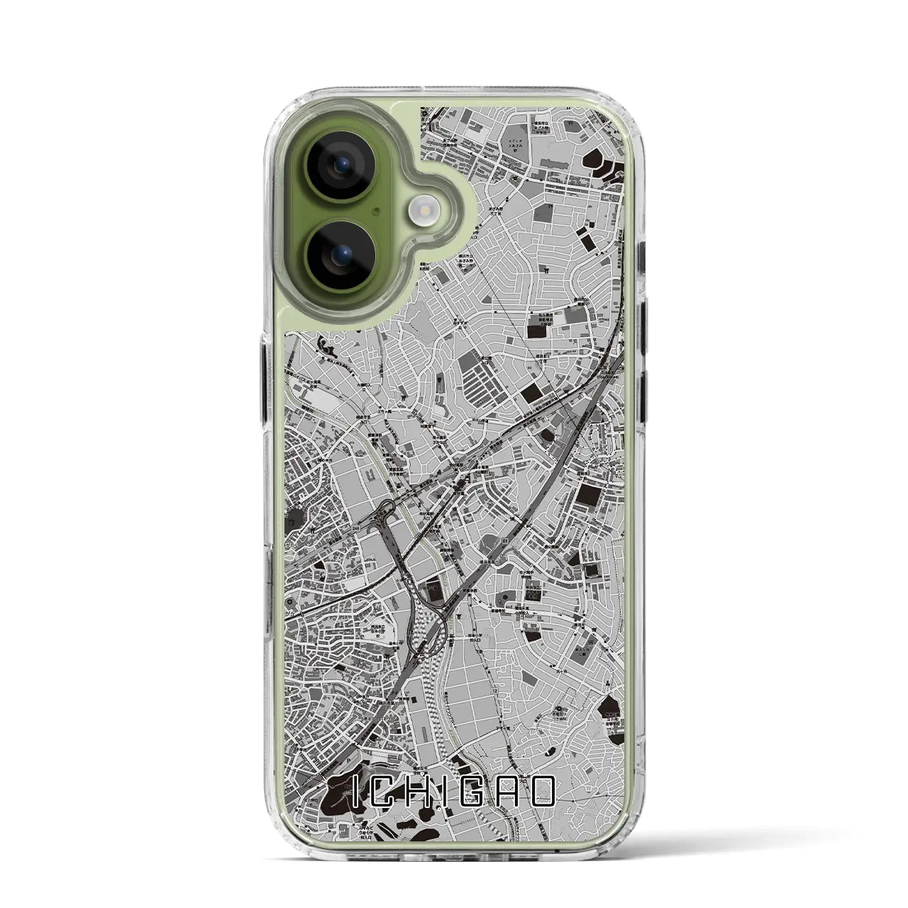 【市が尾（神奈川県）】地図柄iPhoneケース（MagSafeタイプ）