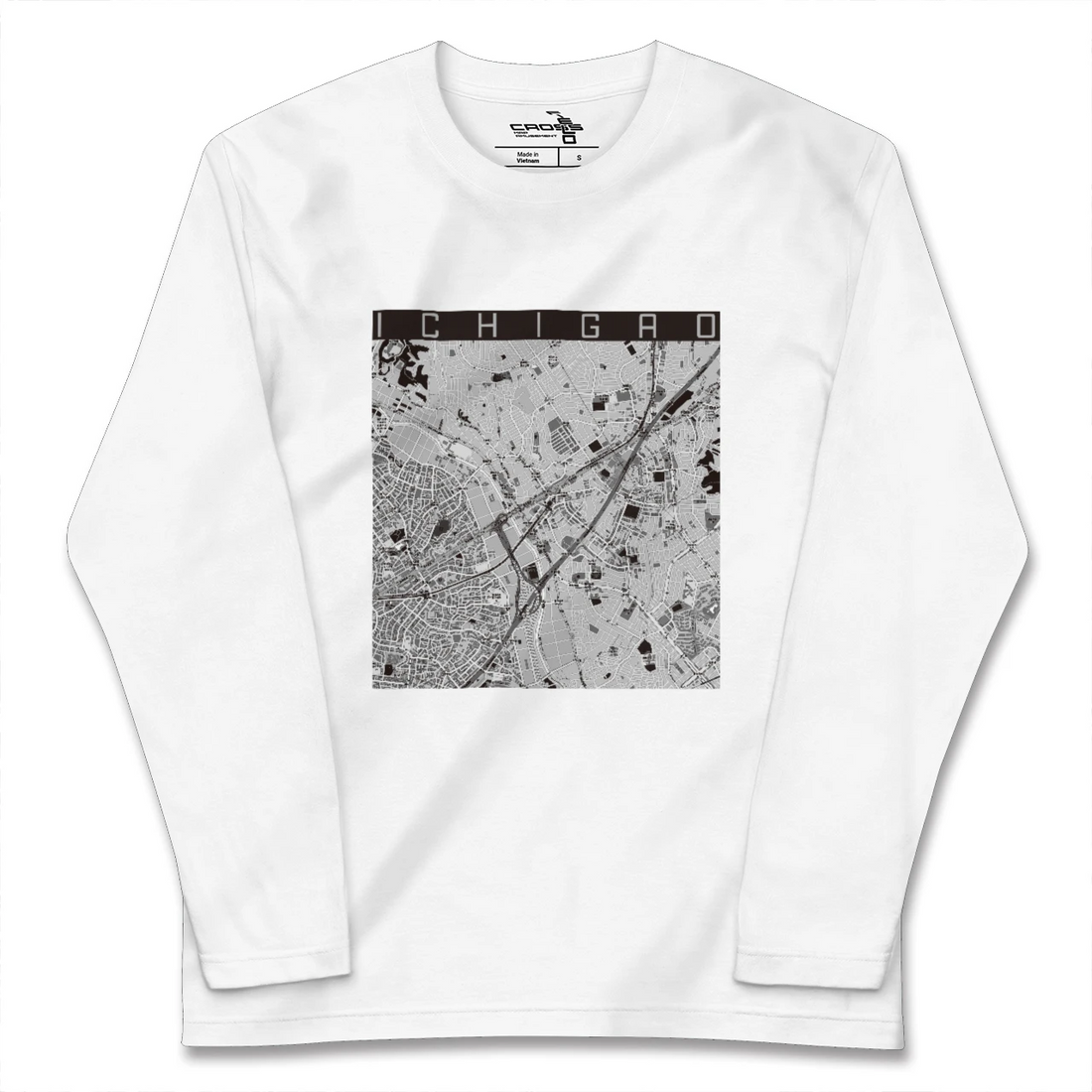 【市が尾(神奈川県)】地図柄ロングスリーブTシャツ