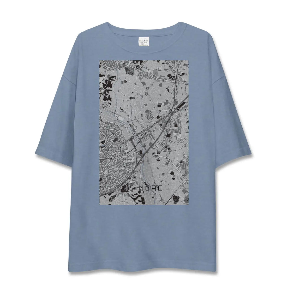 【市が尾（神奈川県）】地図柄ビッグシルエットTシャツ
