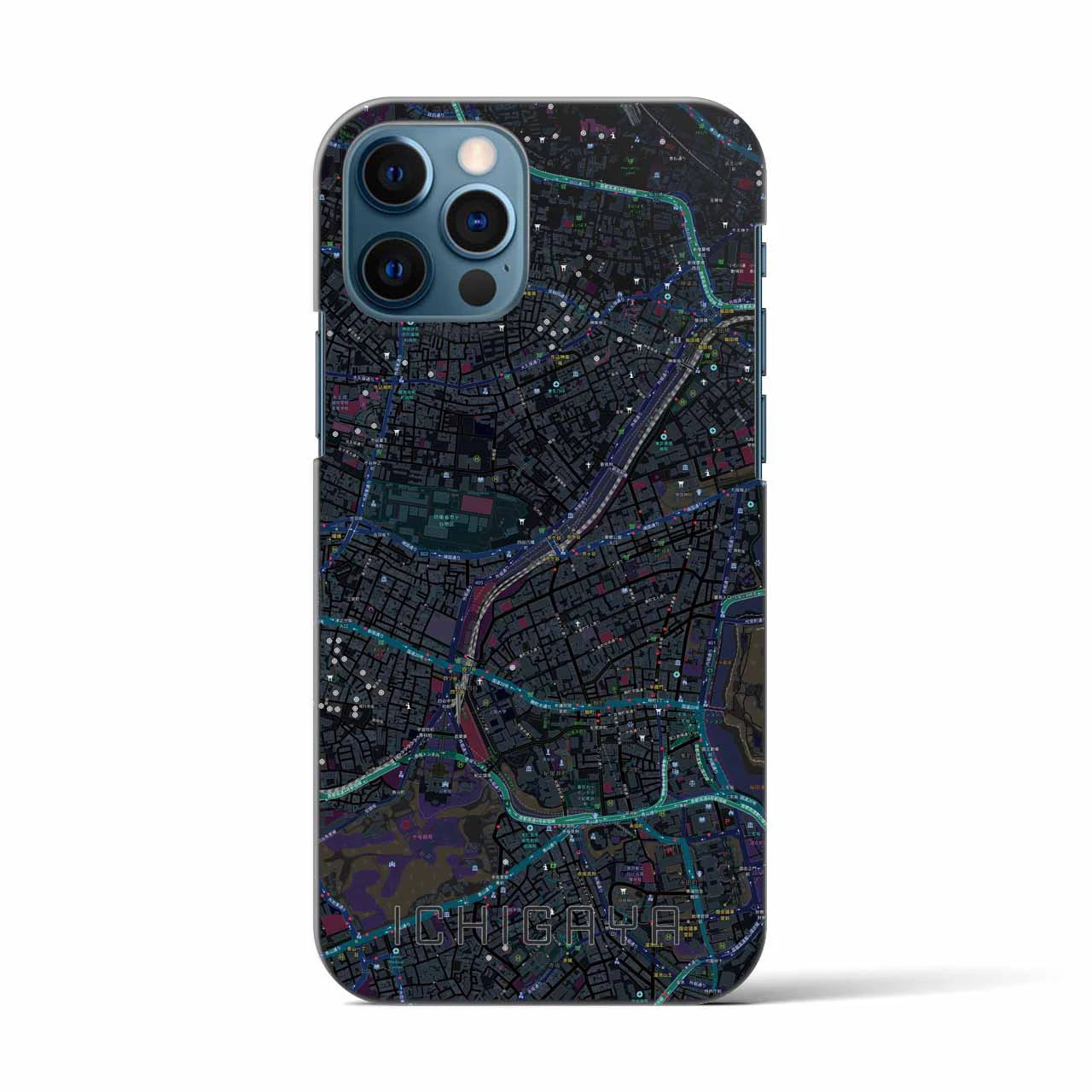 【市ケ谷（東京都）】地図柄iPhoneケース（バックカバータイプ）