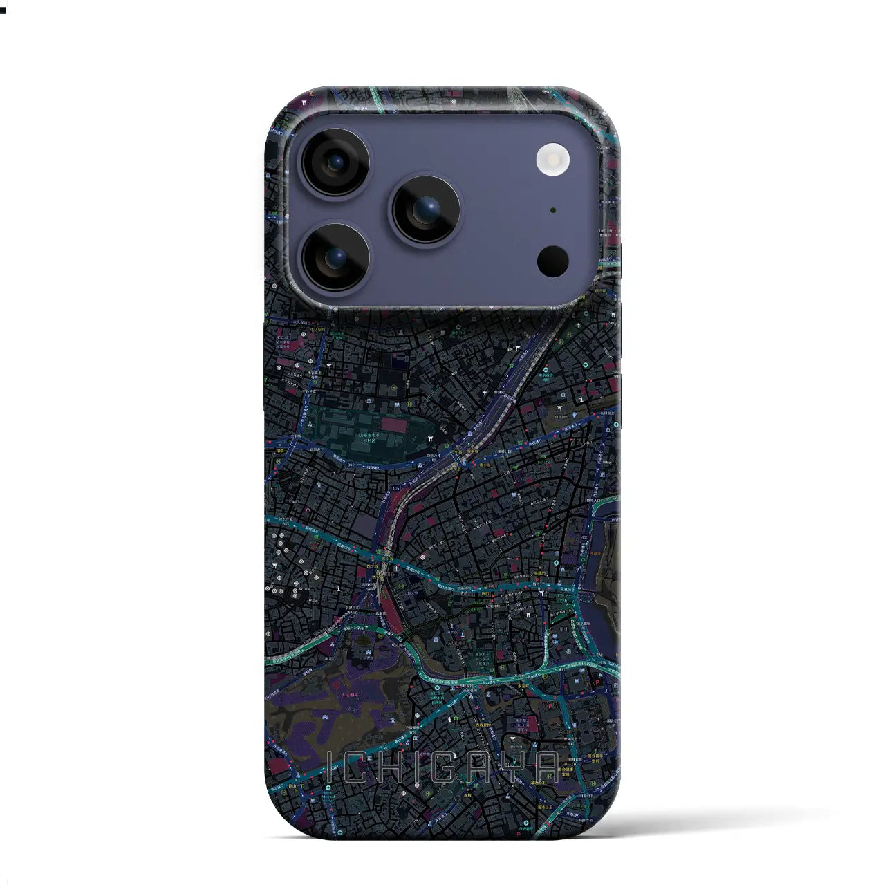 【市ケ谷（東京都）】地図柄iPhoneケース（バックカバータイプ）