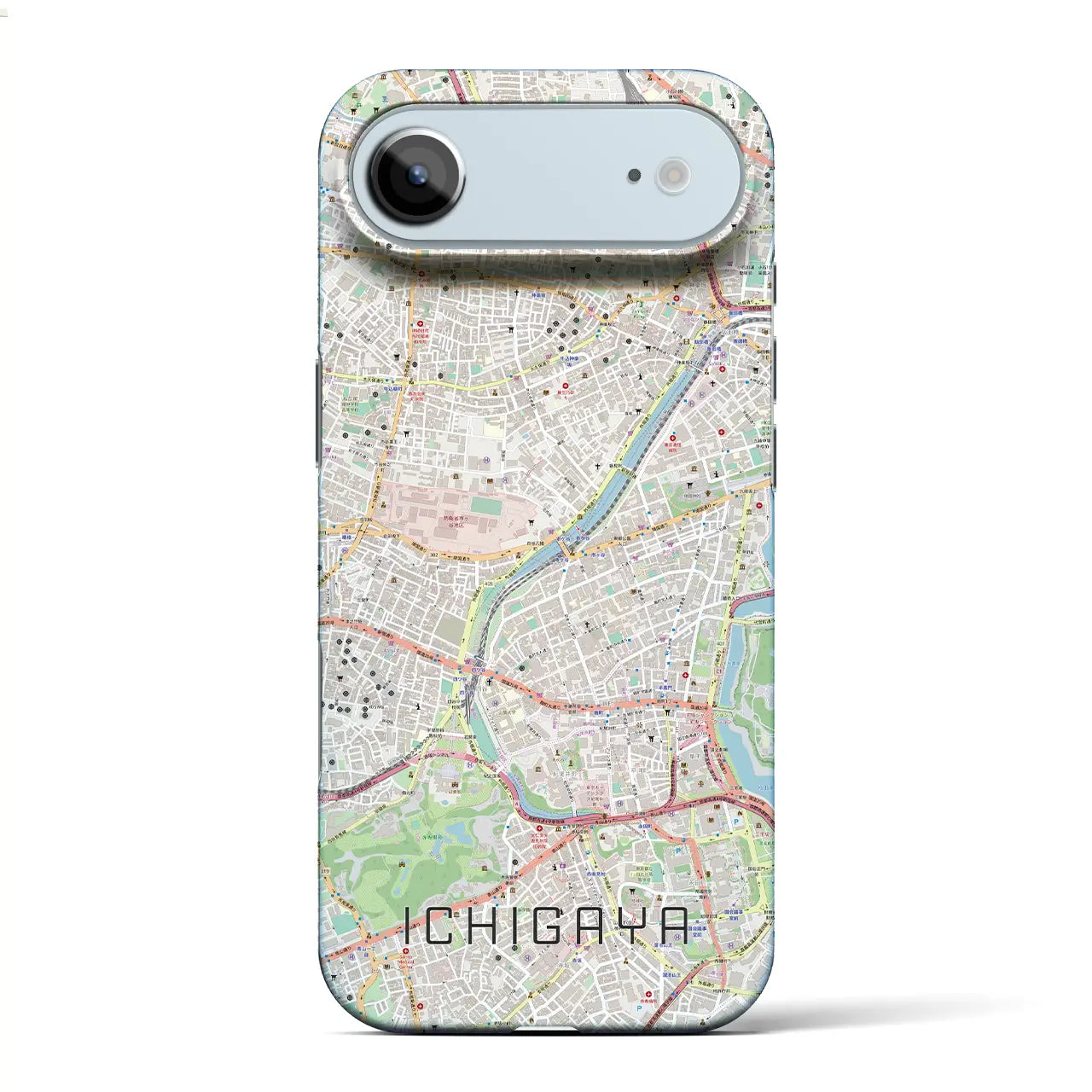 【市ケ谷（東京都）】地図柄iPhoneケース（バックカバータイプ）ナチュラル・iPhone 17 Pro Max 用