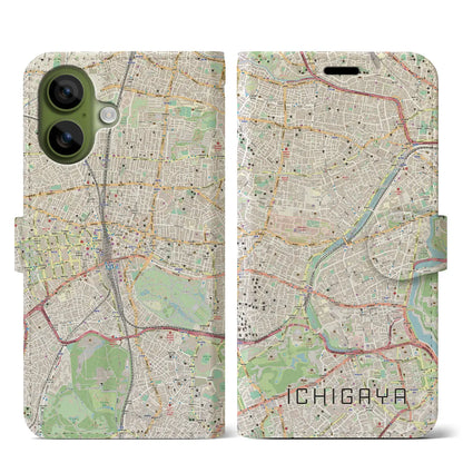 【市ケ谷（東京都）】地図柄iPhoneケース（手帳タイプ）