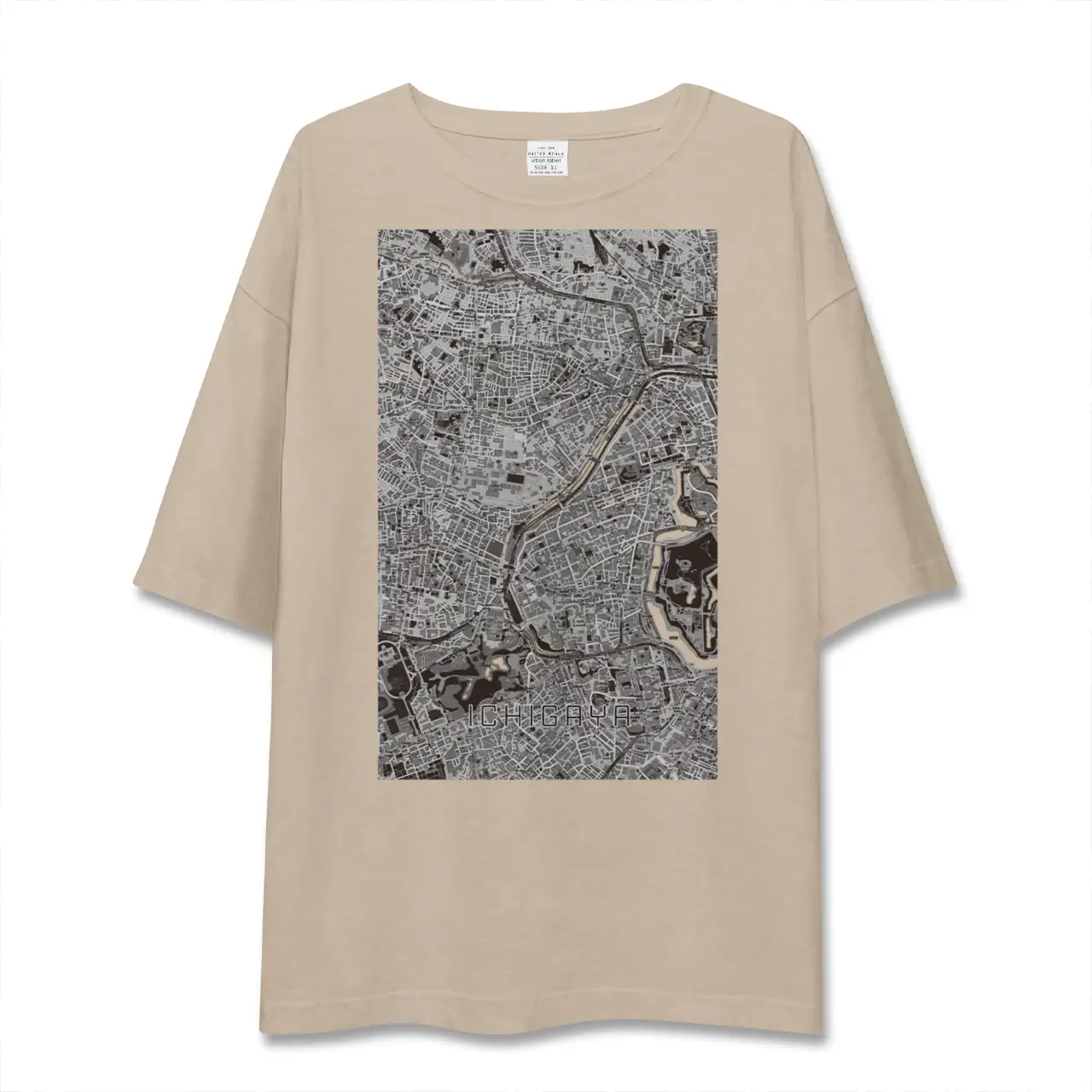 【市ケ谷（東京都）】地図柄ビッグシルエットTシャツ