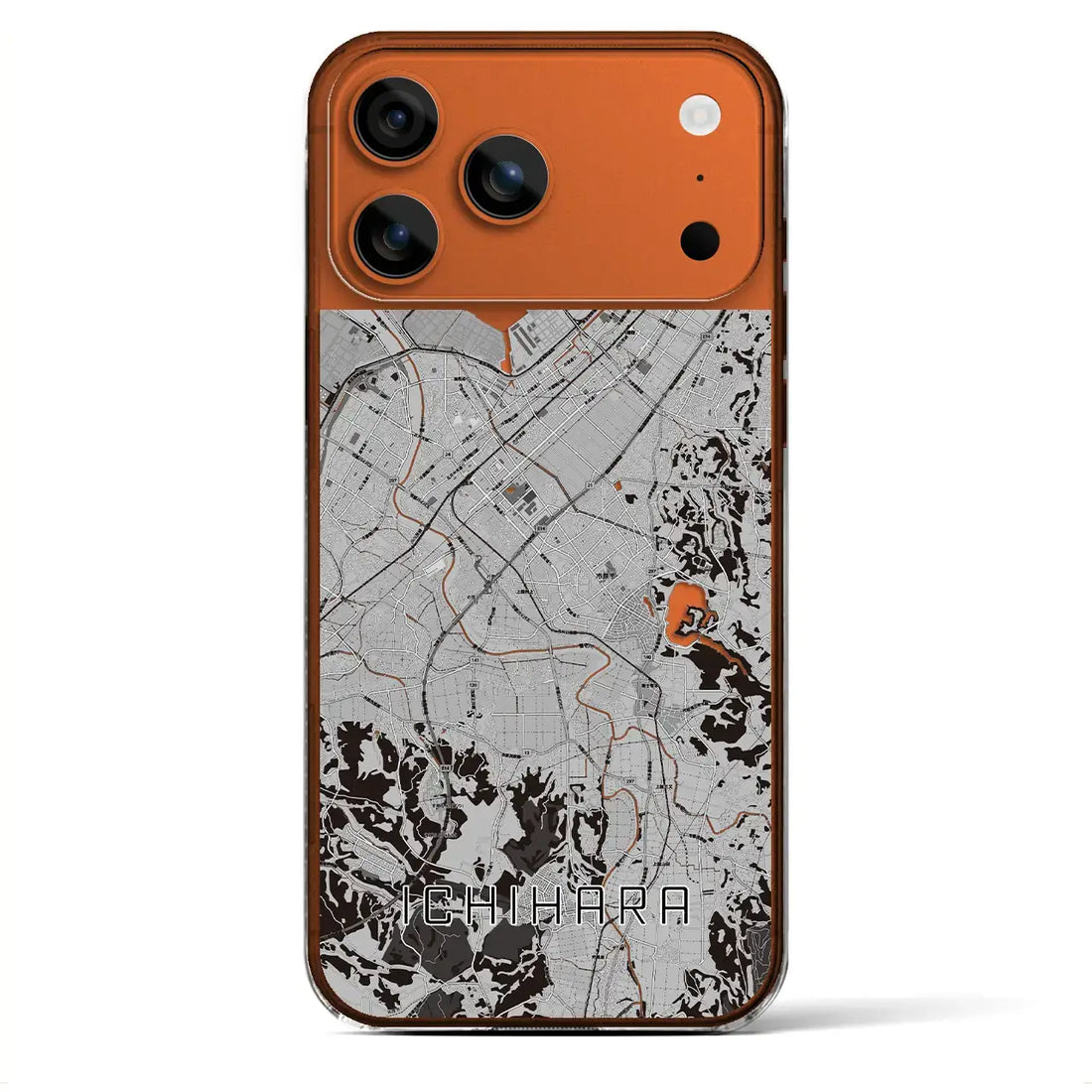 【市原(千葉県)】地図柄iPhoneケース(クリアタイプ)モノトーン・iPhone 17 Pro Max 用