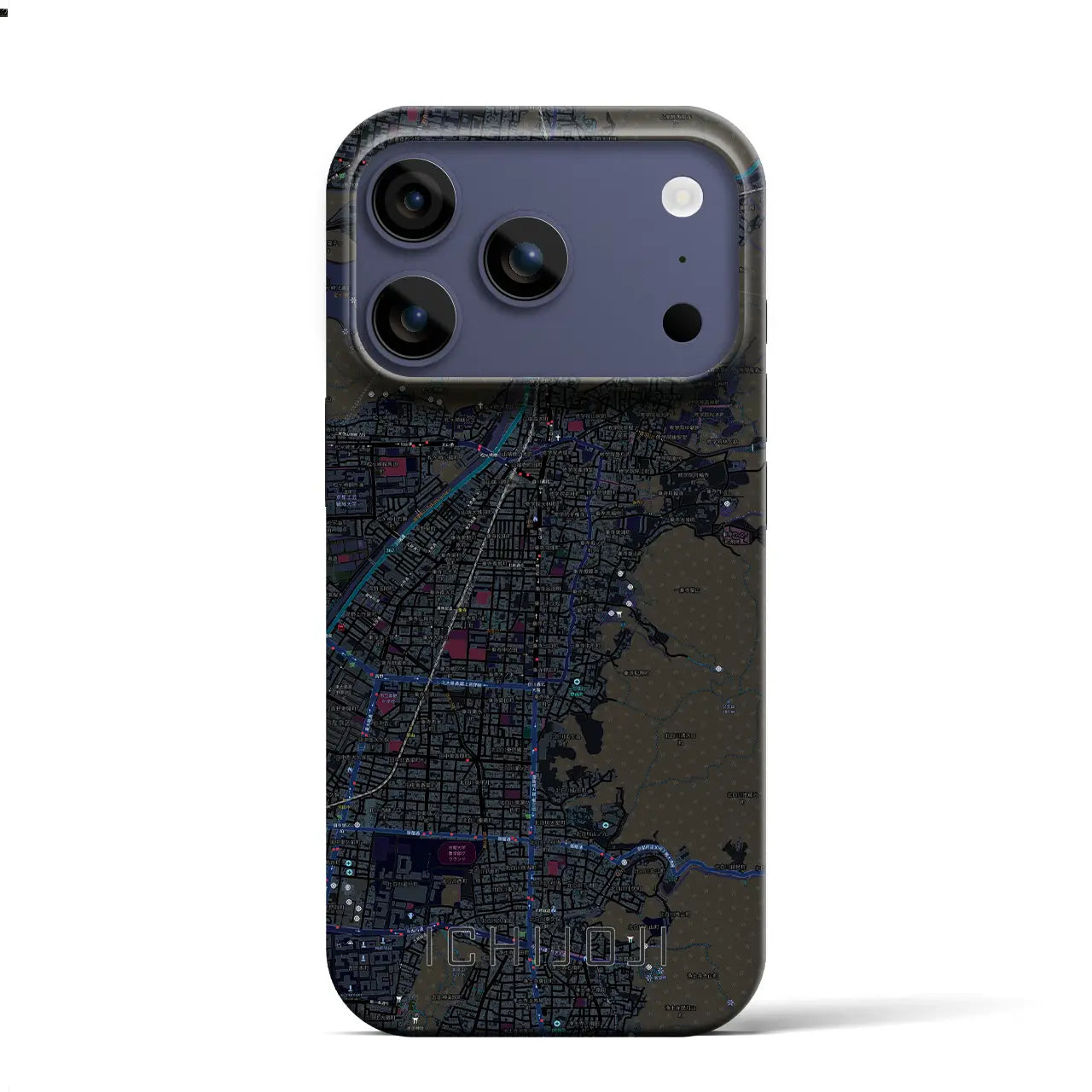 【一乗寺（京都府）】地図柄iPhoneケース（バックカバータイプ）