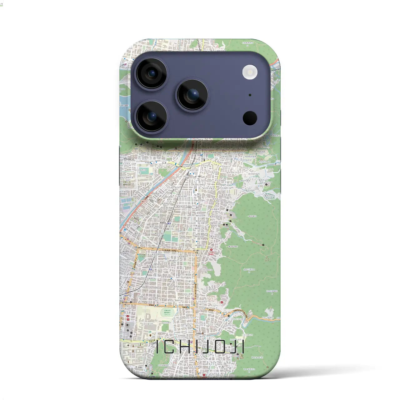 【一乗寺（京都府）】地図柄iPhoneケース（バックカバータイプ）