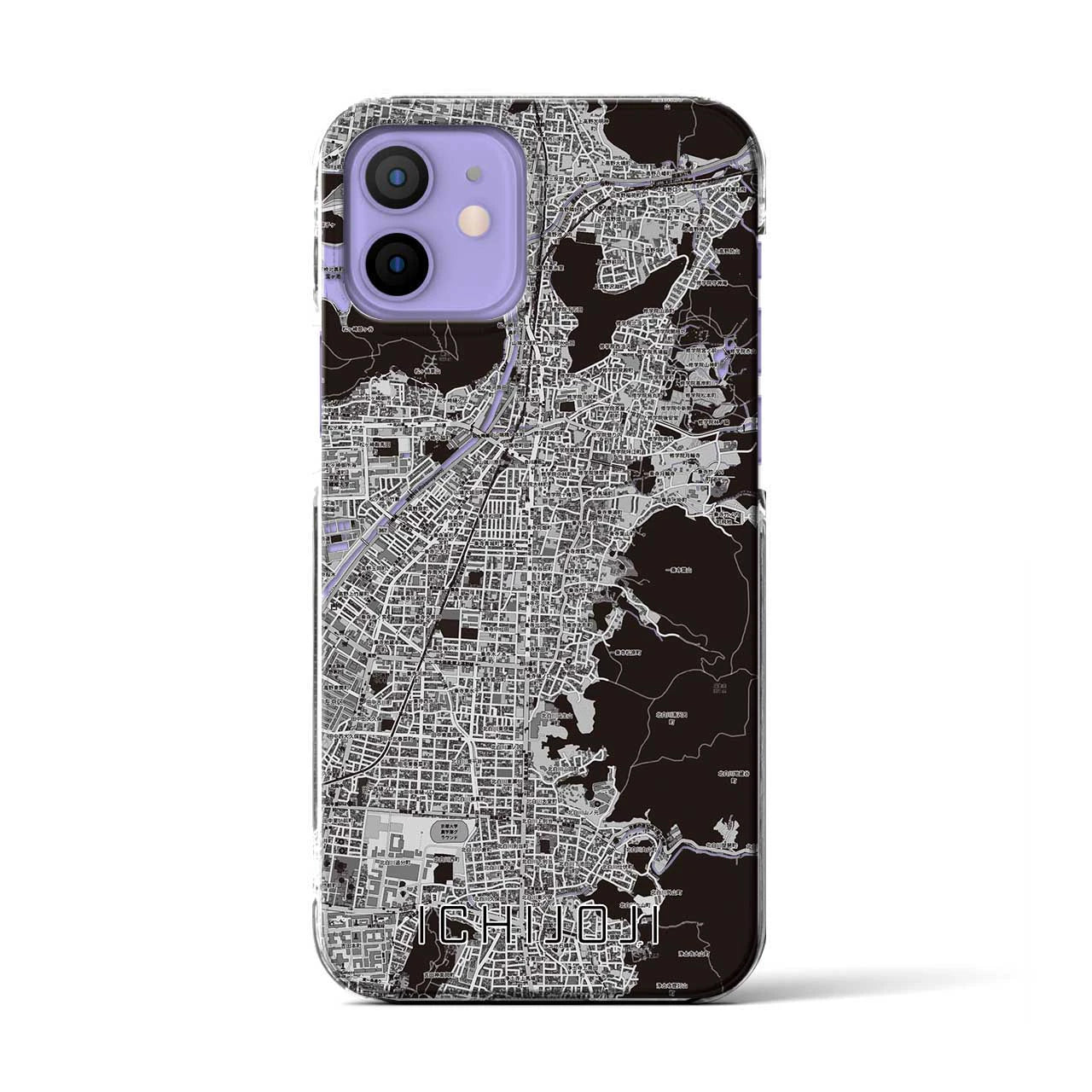 【一乗寺（京都府）】地図柄iPhoneケース（クリアタイプ）
