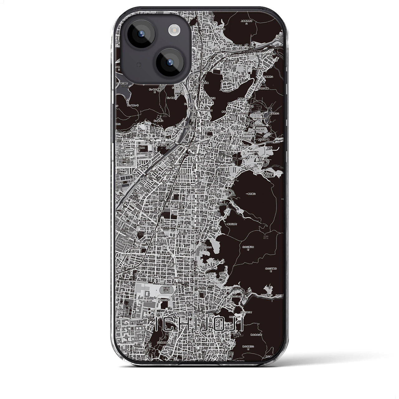 【一乗寺（京都府）】地図柄iPhoneケース（クリアタイプ）
