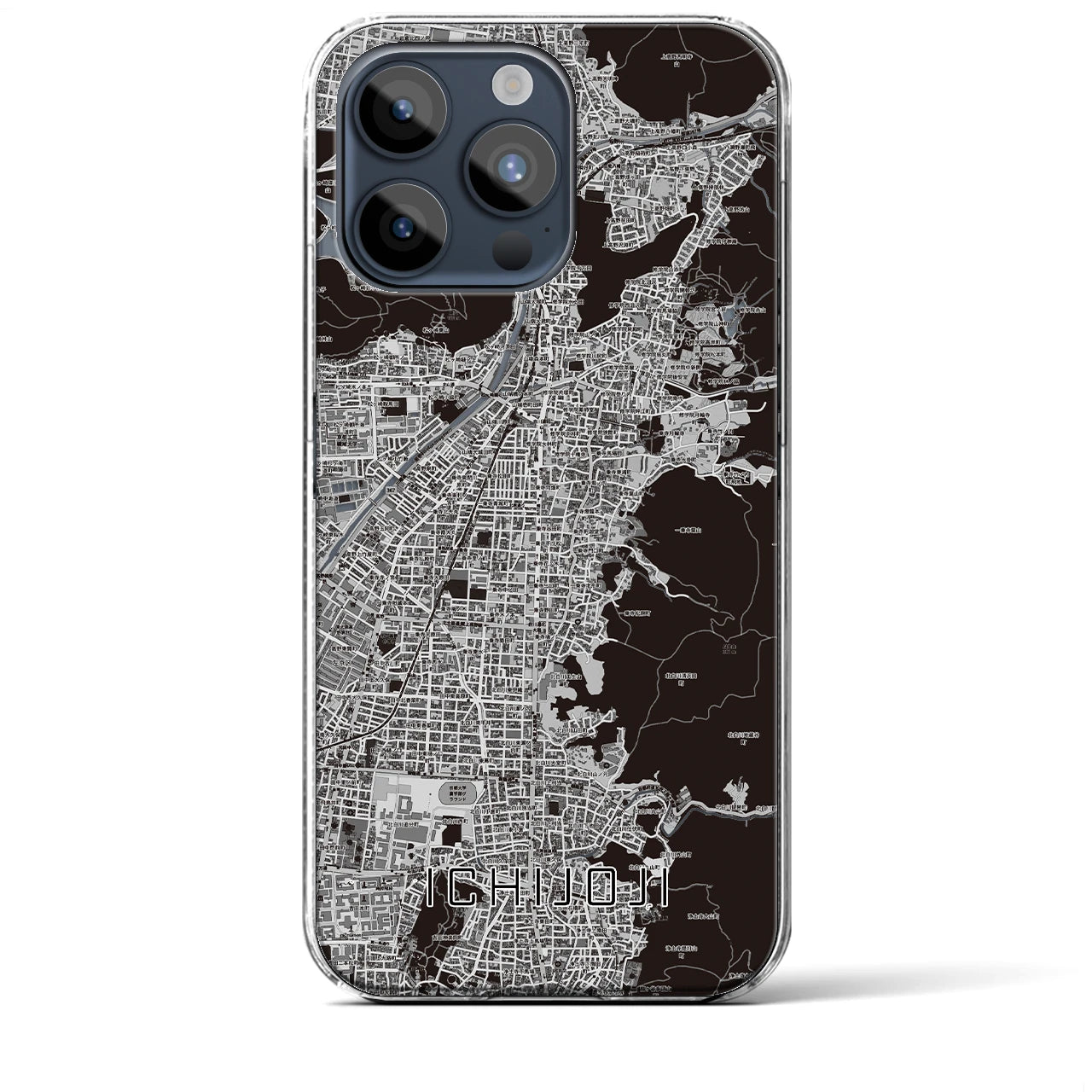 【一乗寺（京都府）】地図柄iPhoneケース（クリアタイプ）