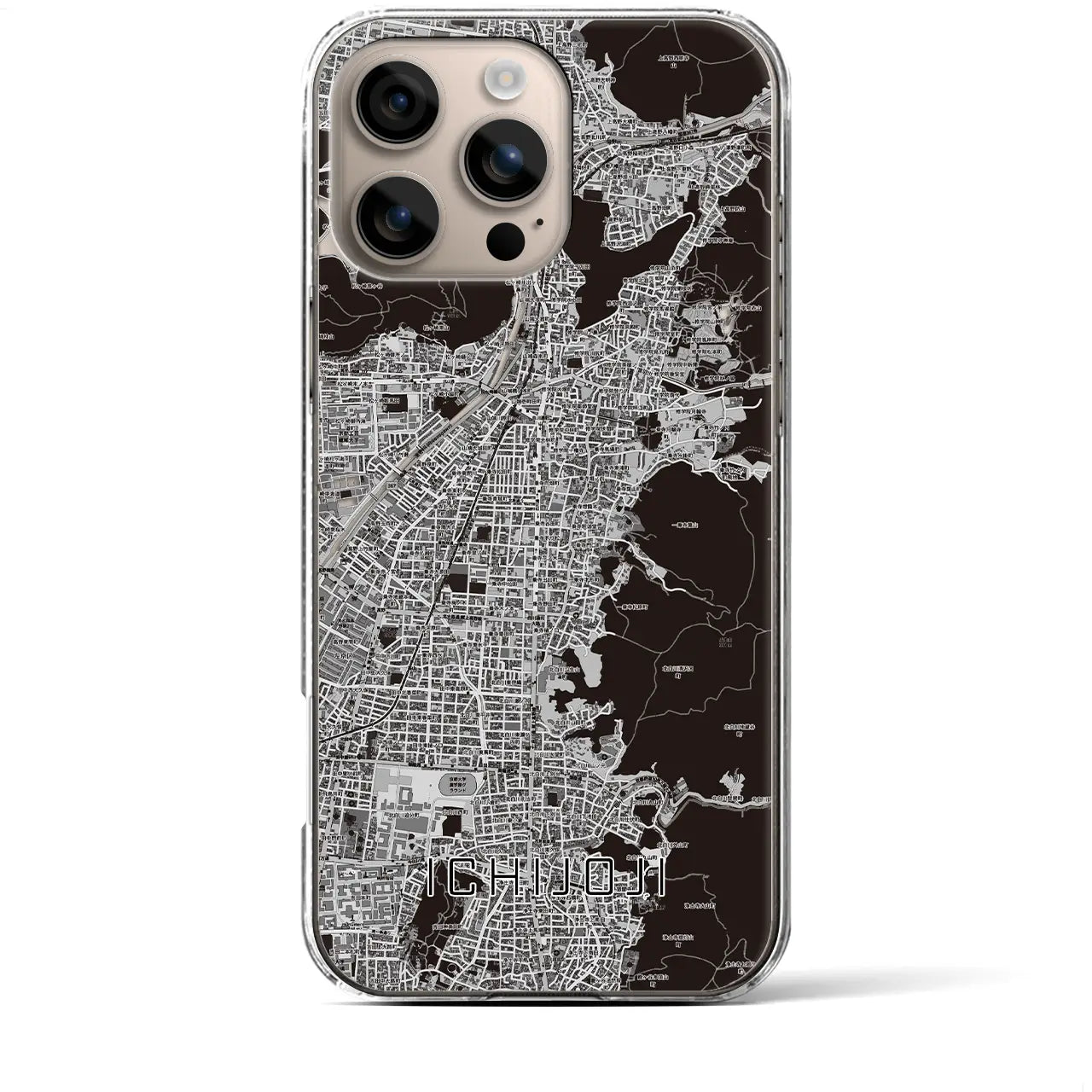 【一乗寺（京都府）】地図柄iPhoneケース（クリアタイプ）