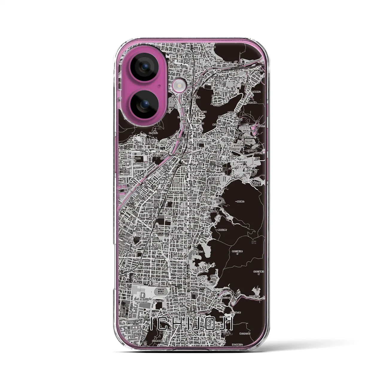 【一乗寺（京都府）】地図柄iPhoneケース（クリアタイプ）