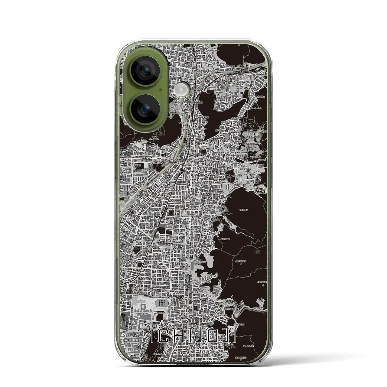 【一乗寺（京都府）】地図柄iPhoneケース（クリアタイプ）