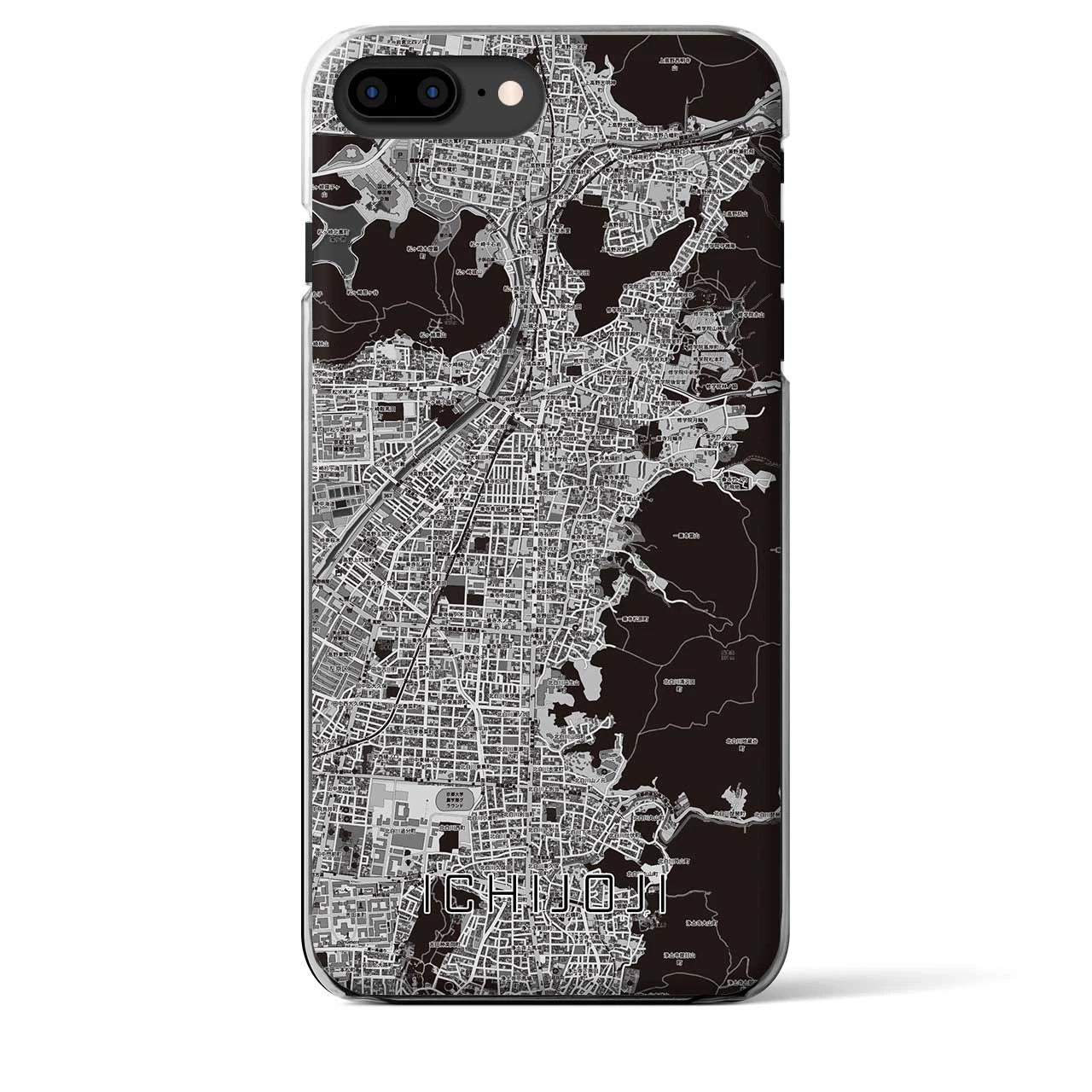 【一乗寺（京都府）】地図柄iPhoneケース（クリアタイプ）