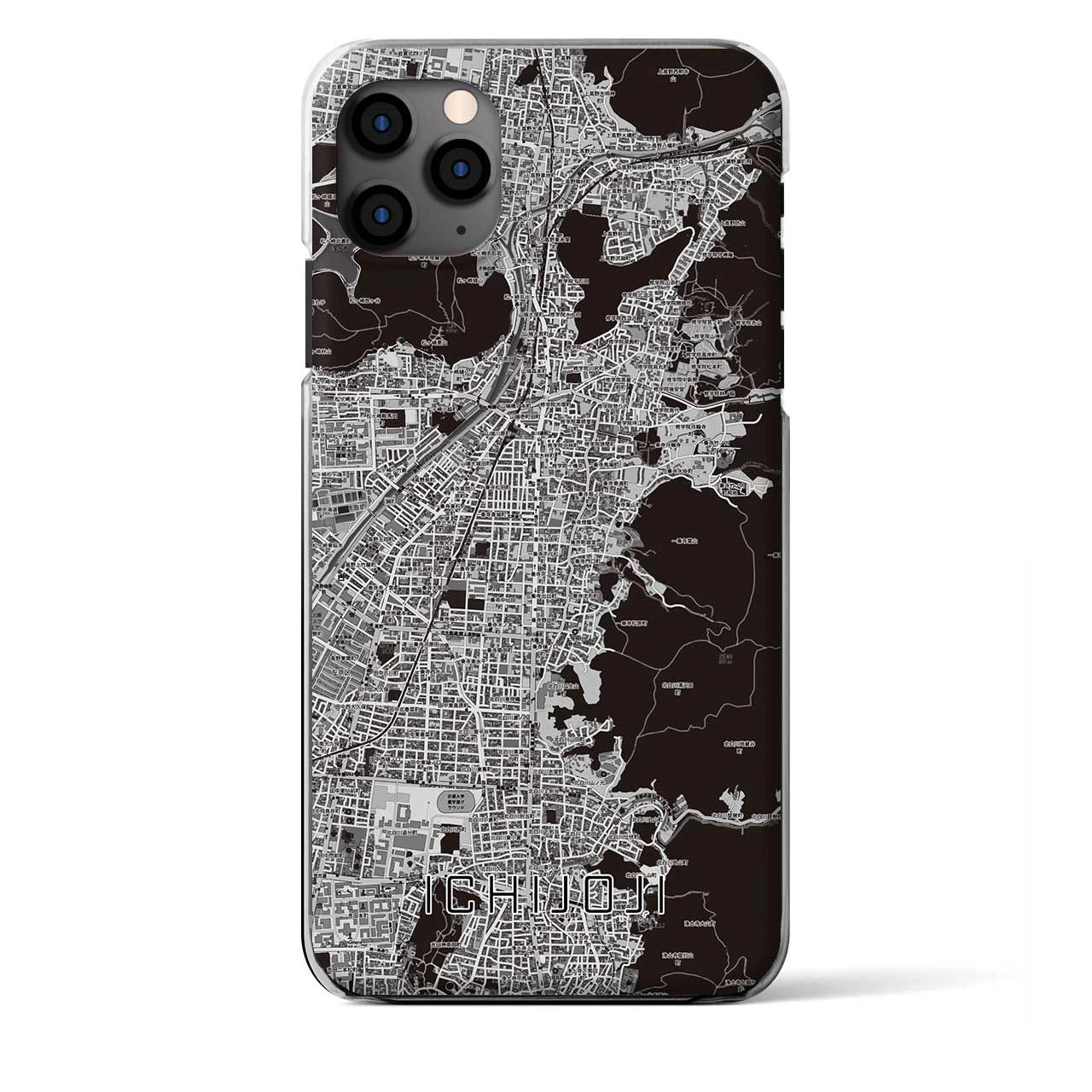 【一乗寺（京都府）】地図柄iPhoneケース（クリアタイプ）