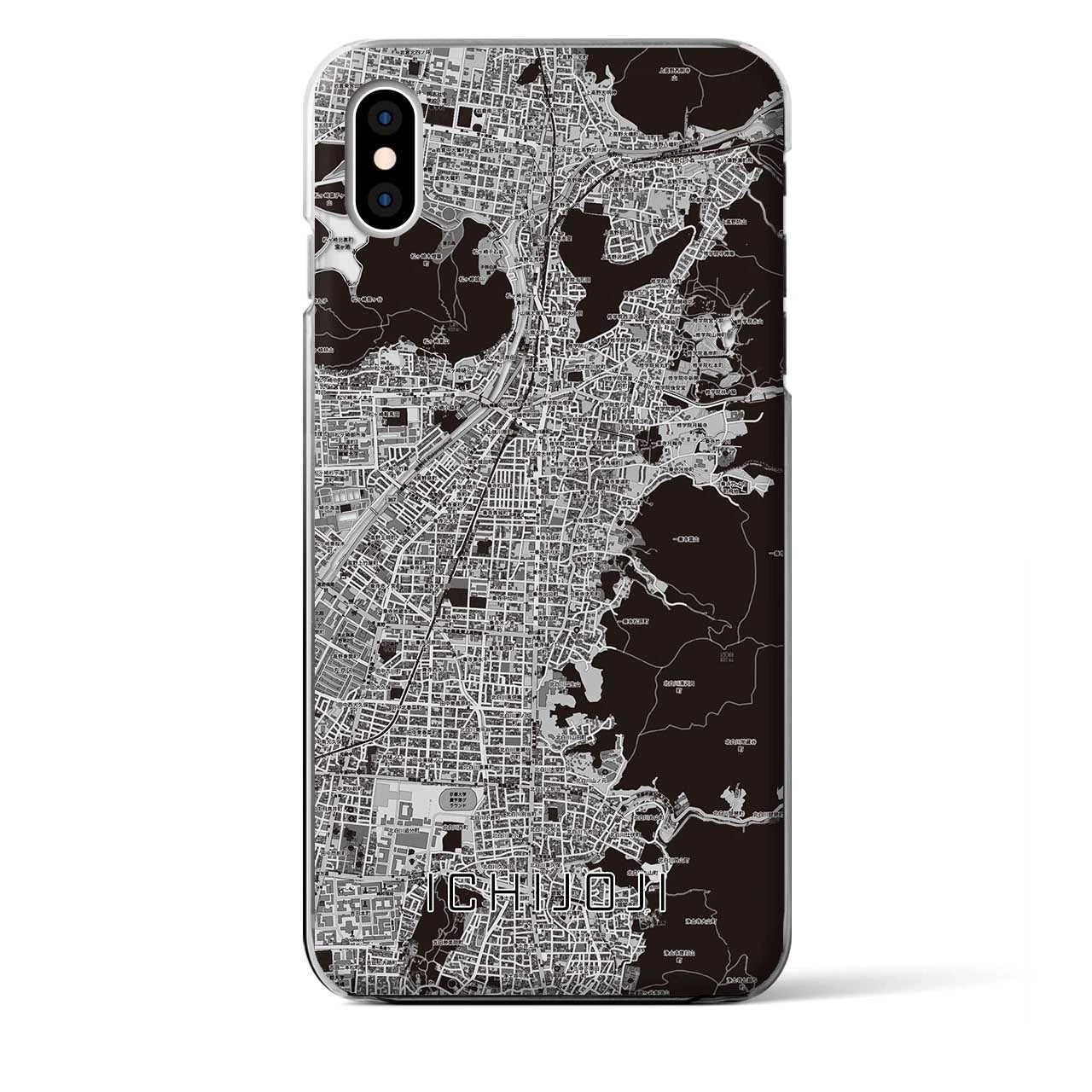 【一乗寺（京都府）】地図柄iPhoneケース（クリアタイプ）