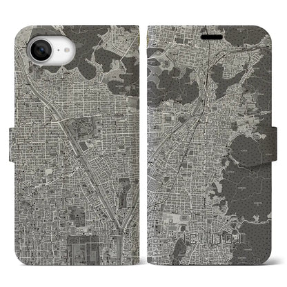 【一乗寺（京都府）】地図柄iPhoneケース（手帳タイプ）