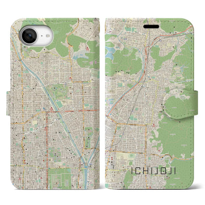 【一乗寺（京都府）】地図柄iPhoneケース（手帳タイプ）