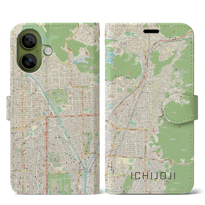 【一乗寺（京都府）】地図柄iPhoneケース（手帳タイプ）