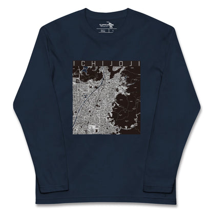 【一乗寺（京都府）】地図柄ロングスリーブTシャツ