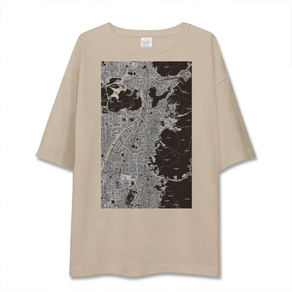 【一乗寺（京都府）】地図柄ビッグシルエットTシャツ