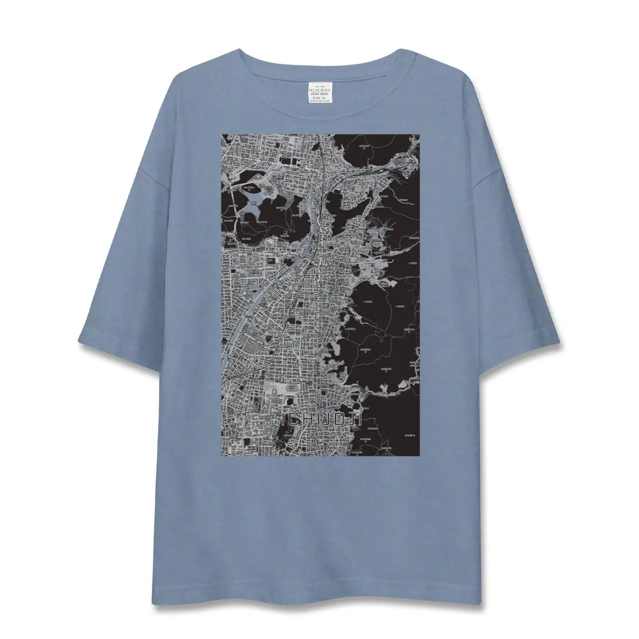 【一乗寺（京都府）】地図柄ビッグシルエットTシャツ