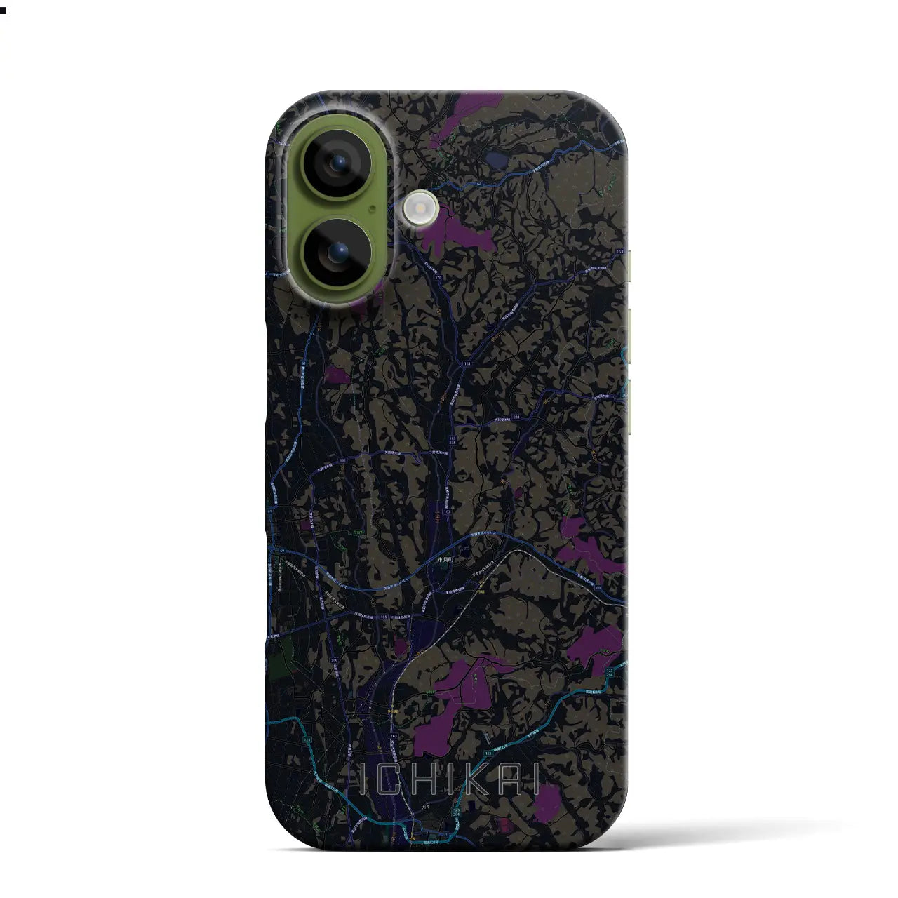 【市貝（栃木県）】地図柄iPhoneケース（バックカバータイプ）