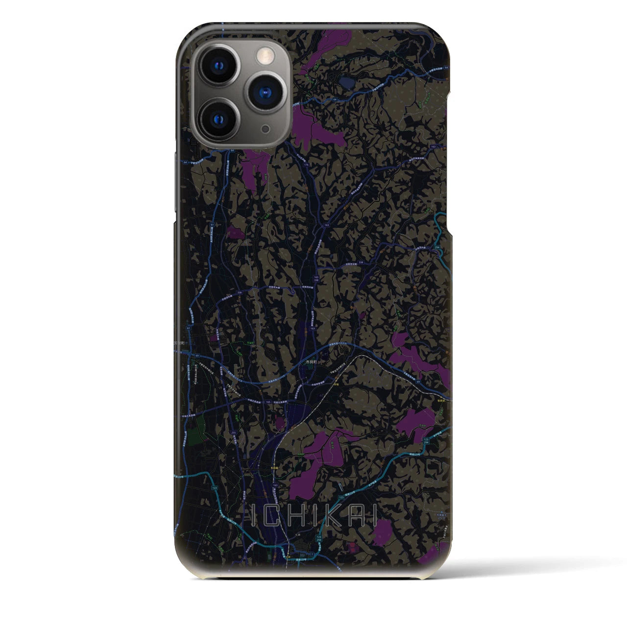 【市貝（栃木県）】地図柄iPhoneケース（バックカバータイプ）