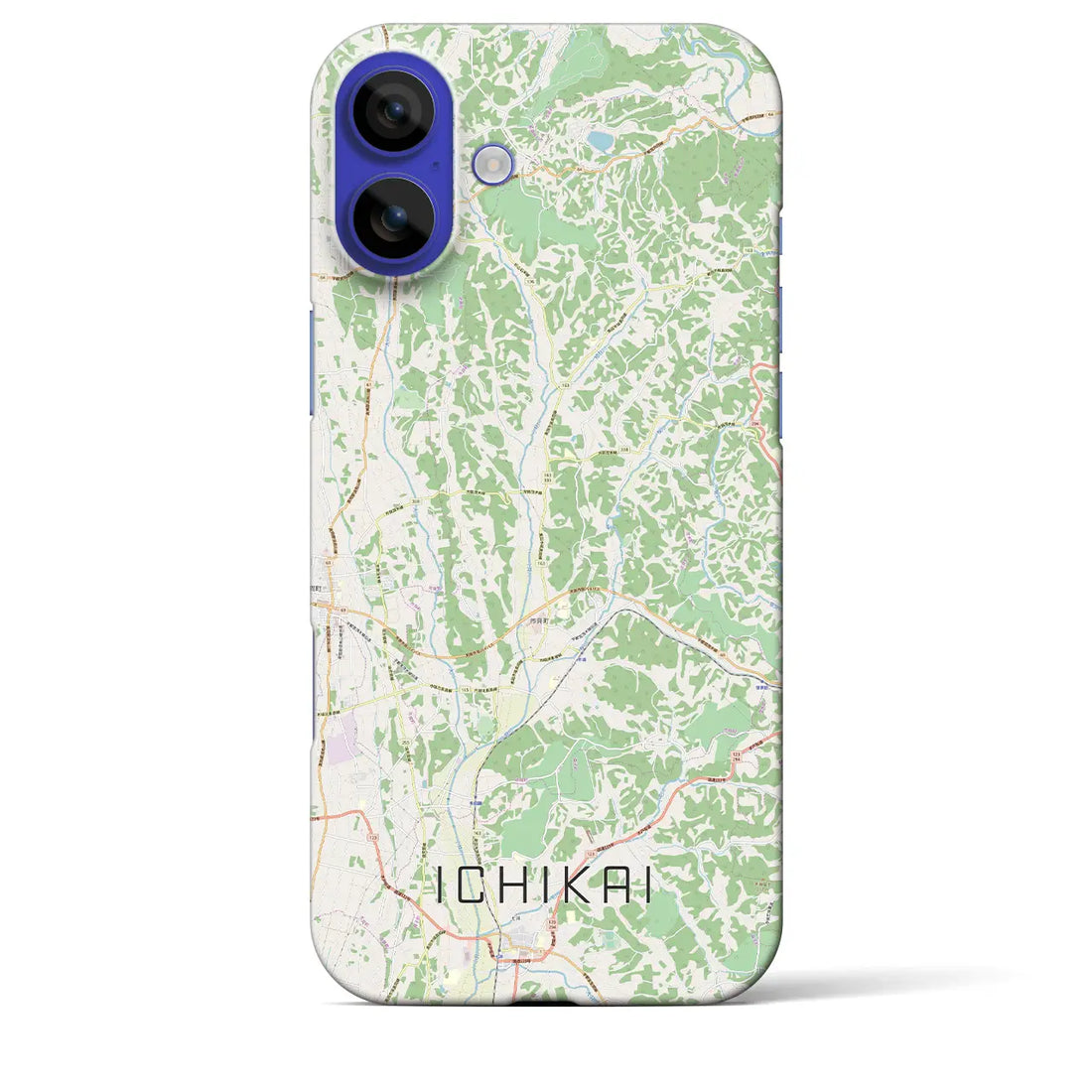 【市貝（栃木県）】地図柄iPhoneケース（バックカバータイプ）ナチュラル・iPhone 16 Pro Max 用