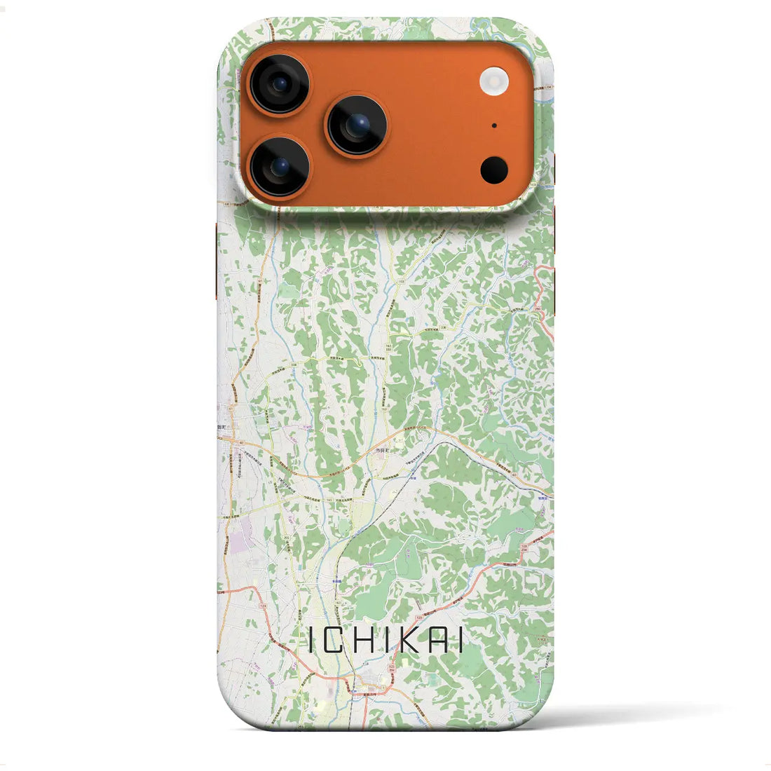 【市貝(栃木県)】地図柄iPhoneケース(バックカバータイプ)ブラック・iPhone 17 Pro Max 用