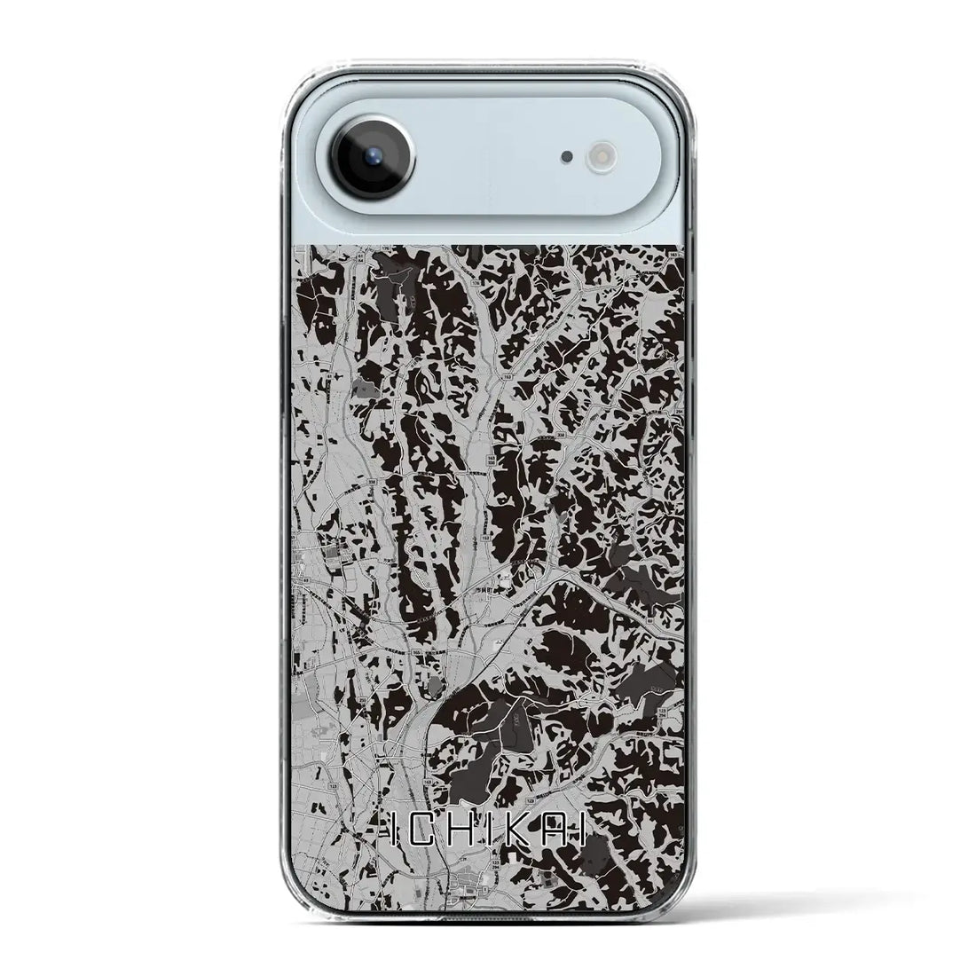 【市貝(栃木県)】地図柄iPhoneケース(クリアタイプ)モノトーン・iPhone 17 Pro Max 用