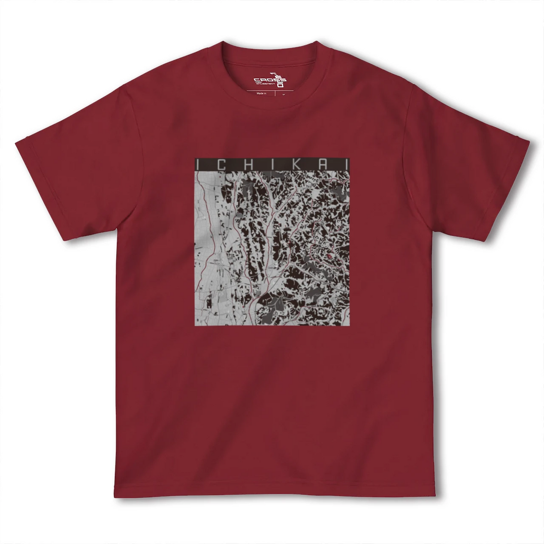 【市貝(栃木県)】地図柄ヘビーウェイトTシャツ