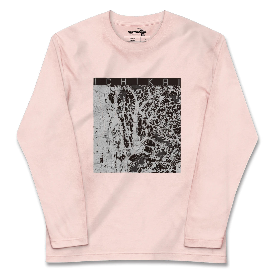 【市貝(栃木県)】地図柄ロングスリーブTシャツ