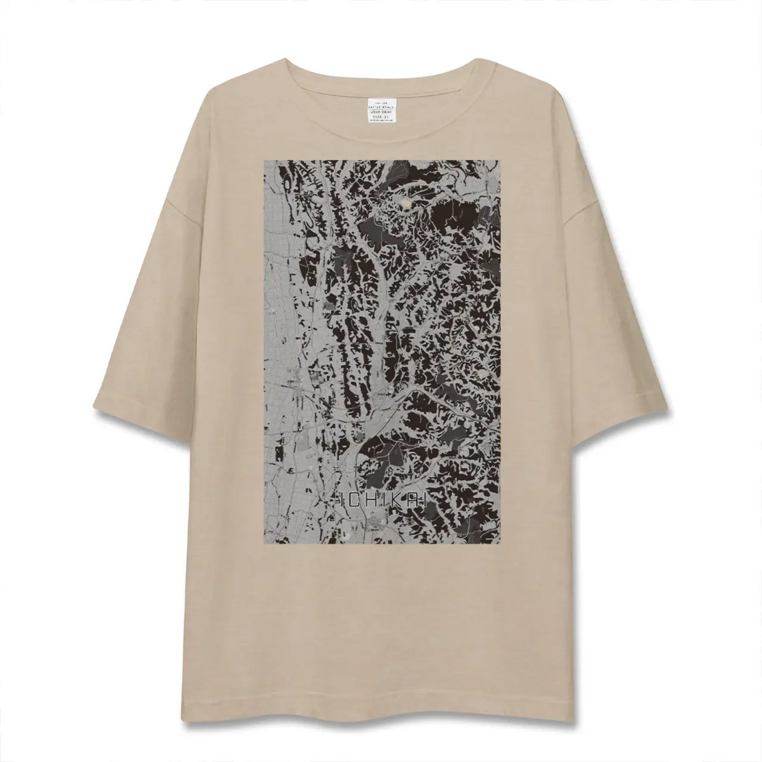【市貝（栃木県）】地図柄ビッグシルエットTシャツ