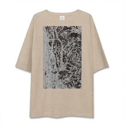 【市貝（栃木県）】地図柄ビッグシルエットTシャツ