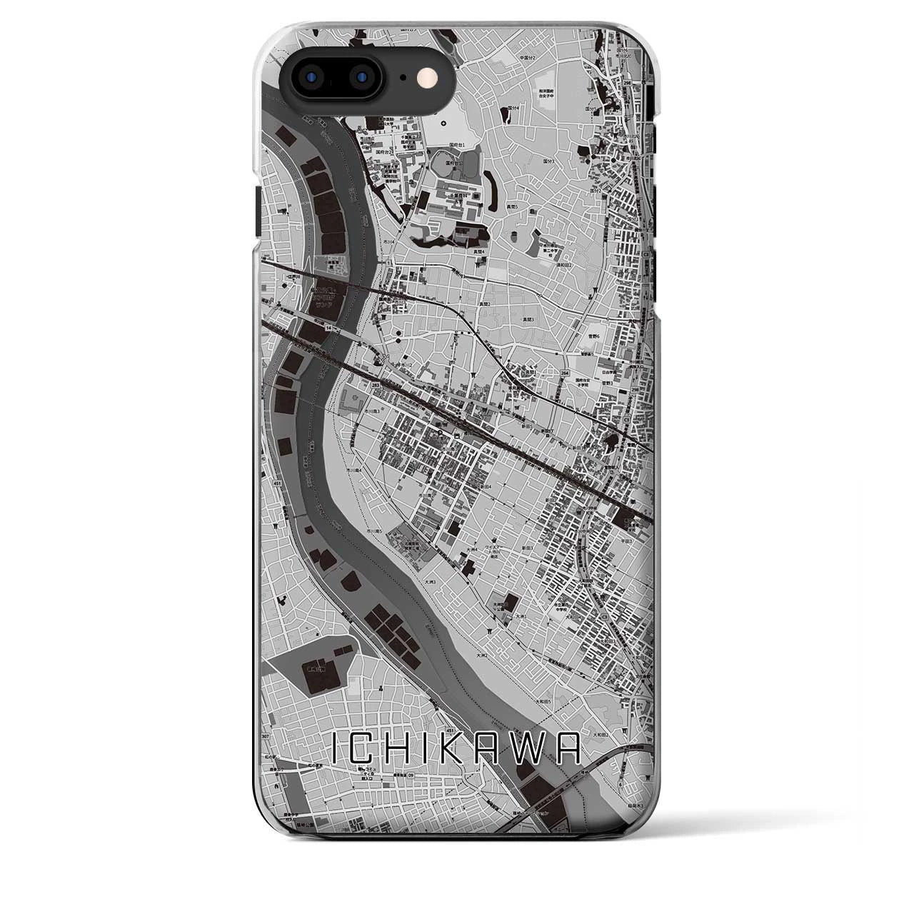 【市川（千葉県）】地図柄iPhoneケース（クリアタイプ）
