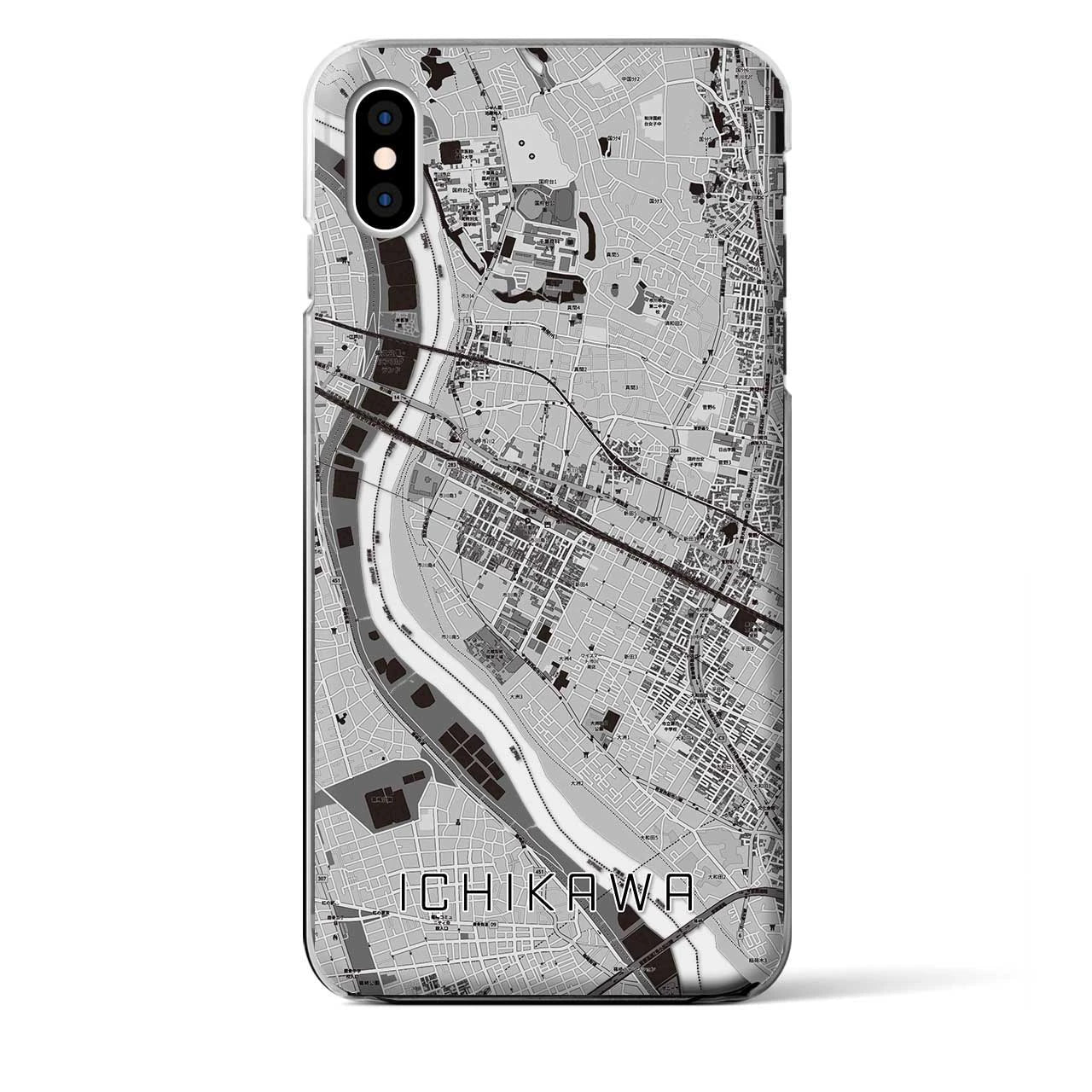 【市川（千葉県）】地図柄iPhoneケース（クリアタイプ）