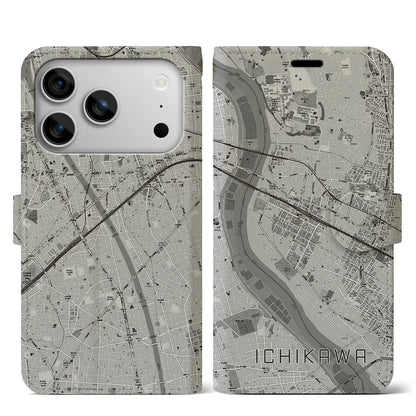 【市川（千葉県）】地図柄iPhoneケース（手帳タイプ）