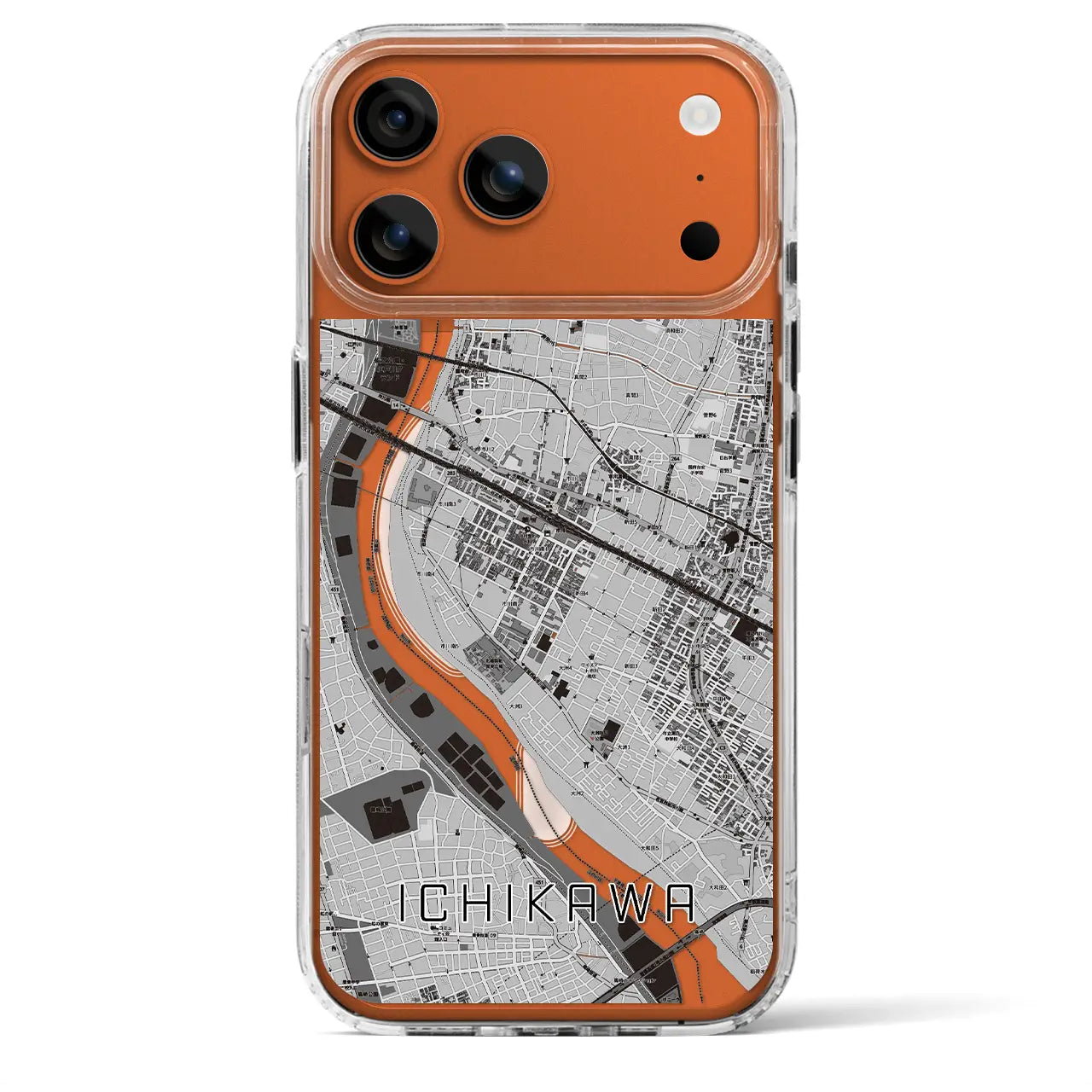 【市川（千葉県）】地図柄iPhoneケース（MagSafeタイプ）