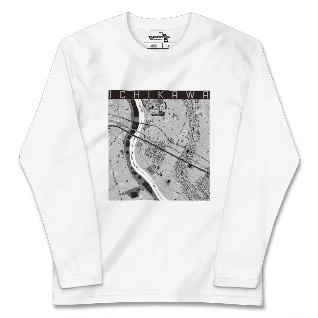 【市川（千葉県）】地図柄ロングスリーブTシャツ
