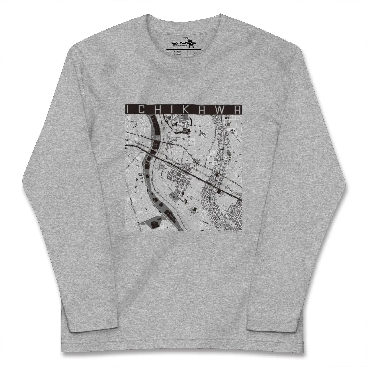 【市川（千葉県）】地図柄ロングスリーブTシャツ