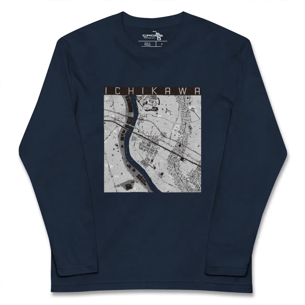【市川（千葉県）】地図柄ロングスリーブTシャツ