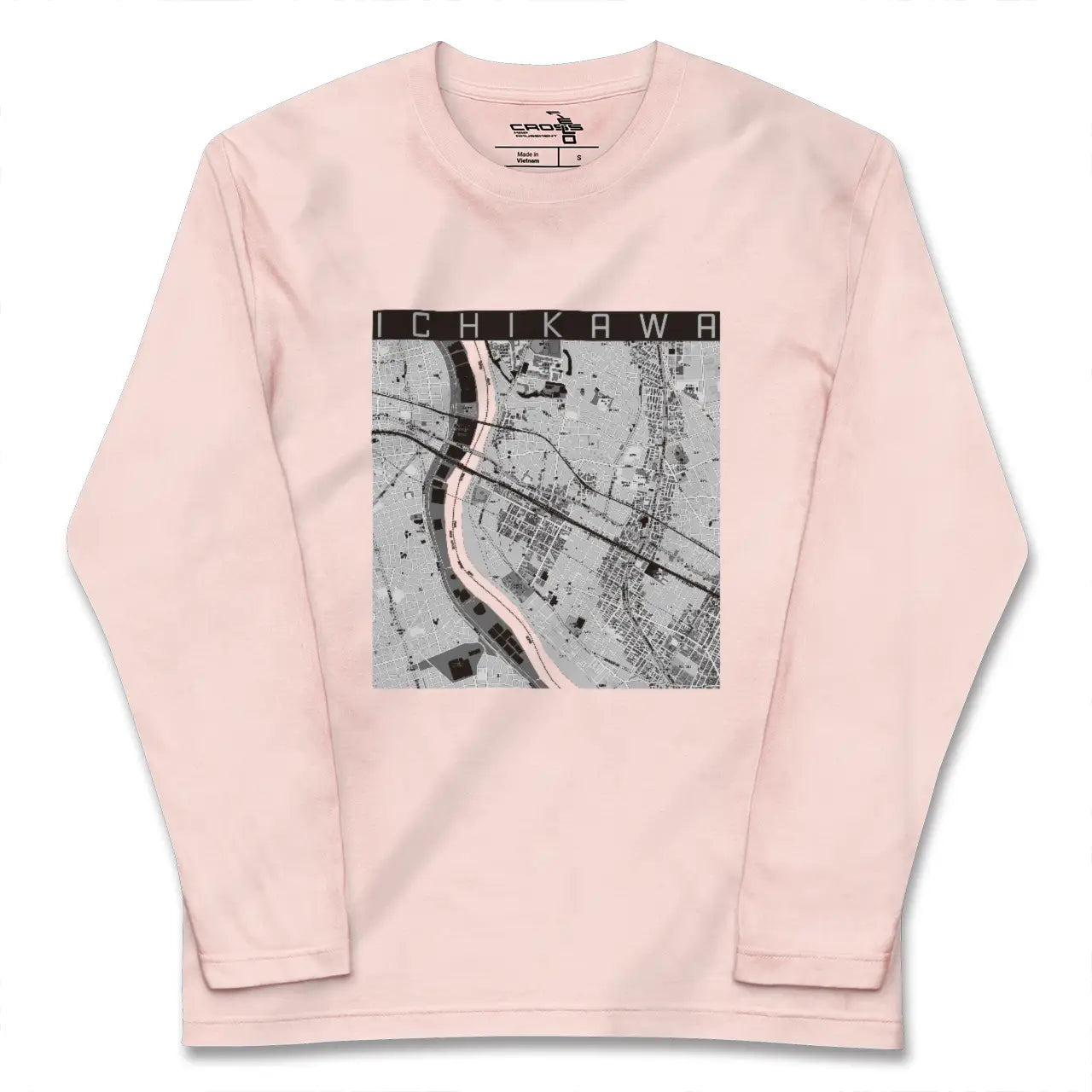 【市川（千葉県）】地図柄ロングスリーブTシャツ