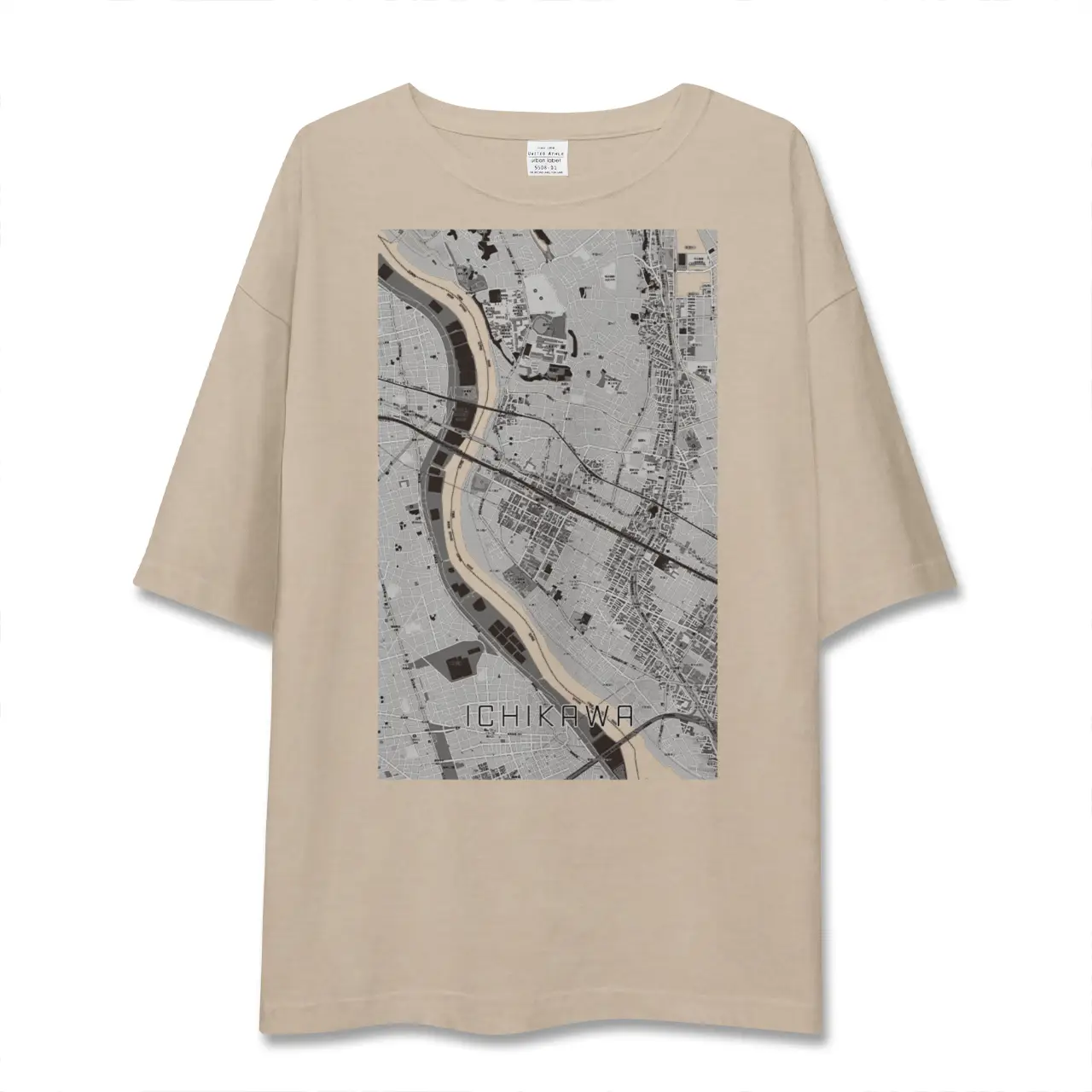 【市川（千葉県）】地図柄ビッグシルエットTシャツ