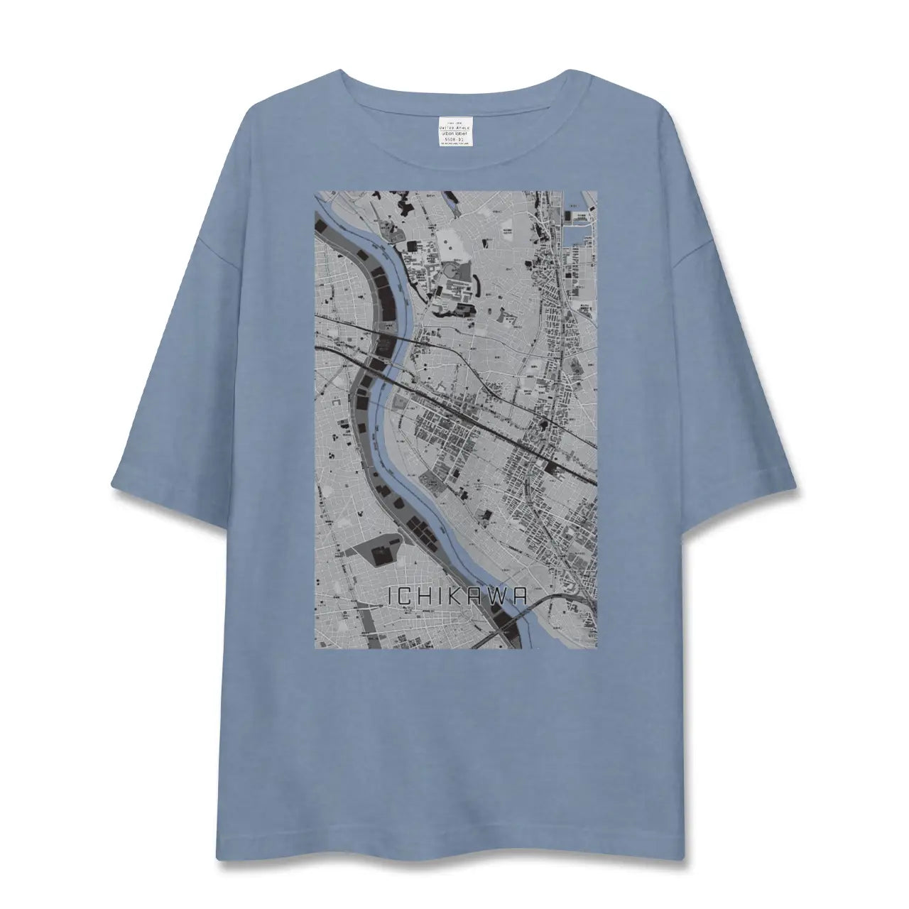 【市川（千葉県）】地図柄ビッグシルエットTシャツ